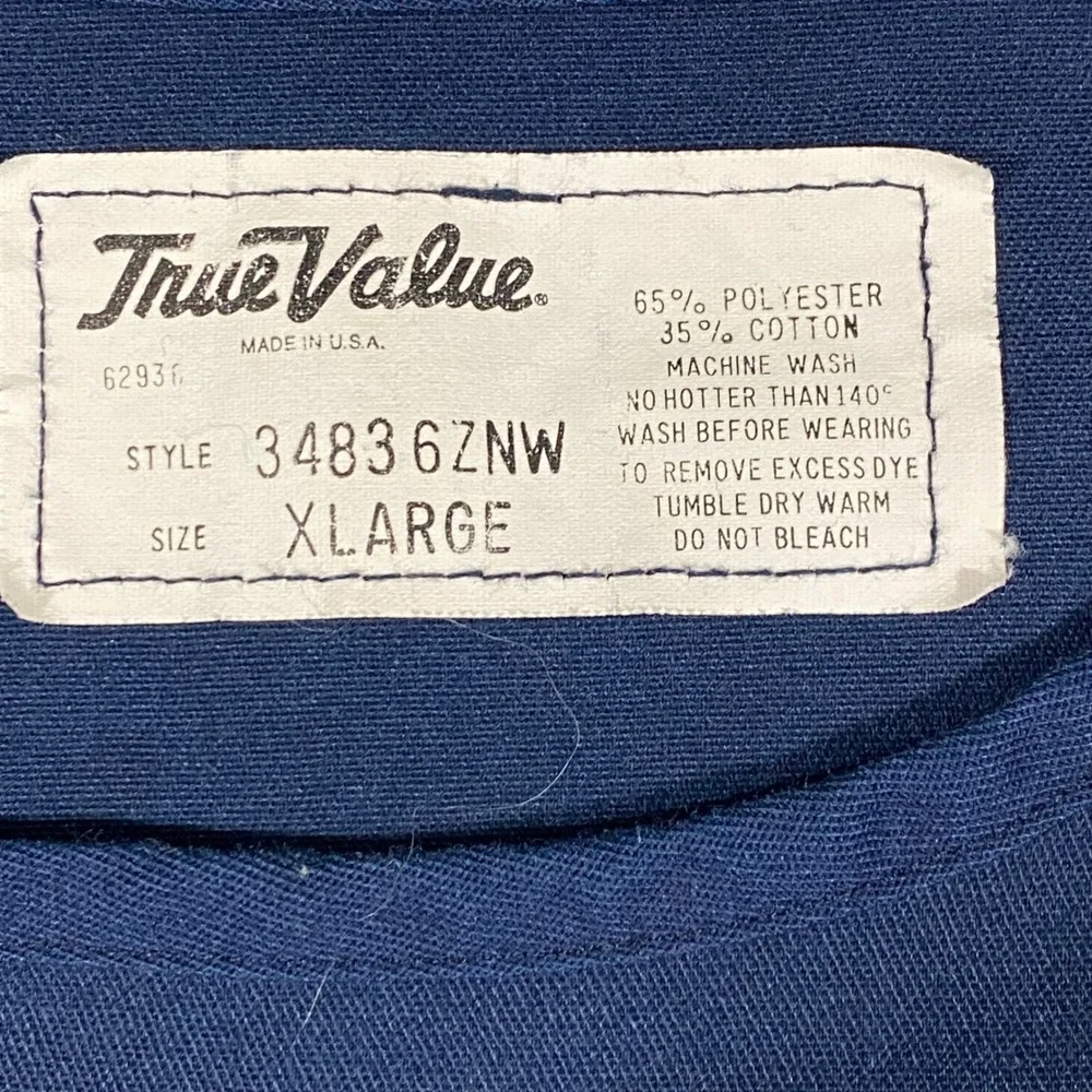 True Value Hardware Apron Vest Unisex XL Navy‎ Blue Vintage Workwear 34836ZNW